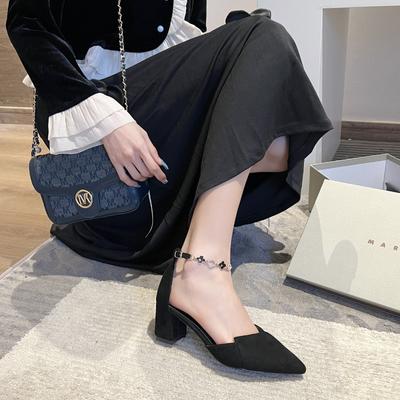 2024 Лето Новая Женская Мода Новая Мода Высокие Каблуки Женские Сексуальные Вечерние Средний Каблук Женские Сандалии Новые Сандалии для Женщин