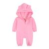 Новые осенне-зимние детские ромперы однотонные детские костюмы мальчики комбинезон комбинезон хлопок малыш девочки с капюшоном одежда