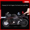 1:12 Scale QJMOTOR 600RS 1199 Motorcycle Model Toy Sound Light Shock Absorption Wheel Steering Models Office Table Ornament