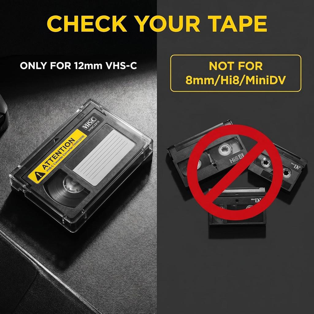 НОВЫЙ Классический Винтажный Адаптер для Кассет VHS-C, Преобразуйте Кассеты VHS в Видеокассеты VHS-C Половинного Размера С Помощью Этой Конверсионной Коробки
