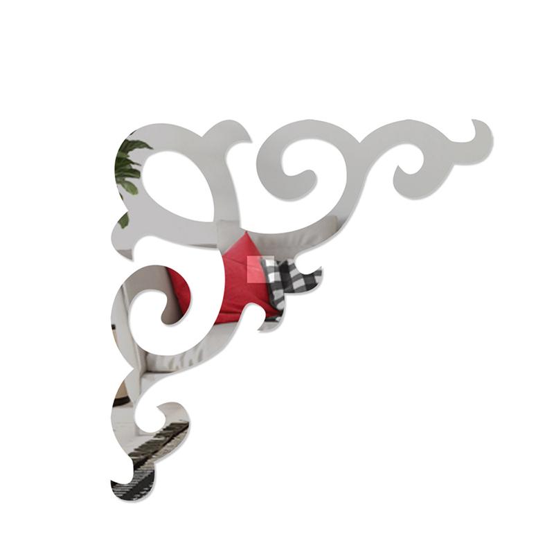 4 шт., украшение комнаты, современные настенные наклейки, угловые наклейки, акриловая линия талии, настенный декор, 3D зеркальная наклейка «сделай сам»