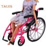 Mini Wheelchair Toy Set for Dollhouse Miniature Model with Crutches House Decoration DIY Crafts Sand Table Accessories Wheelchair Toys Mini Crutches