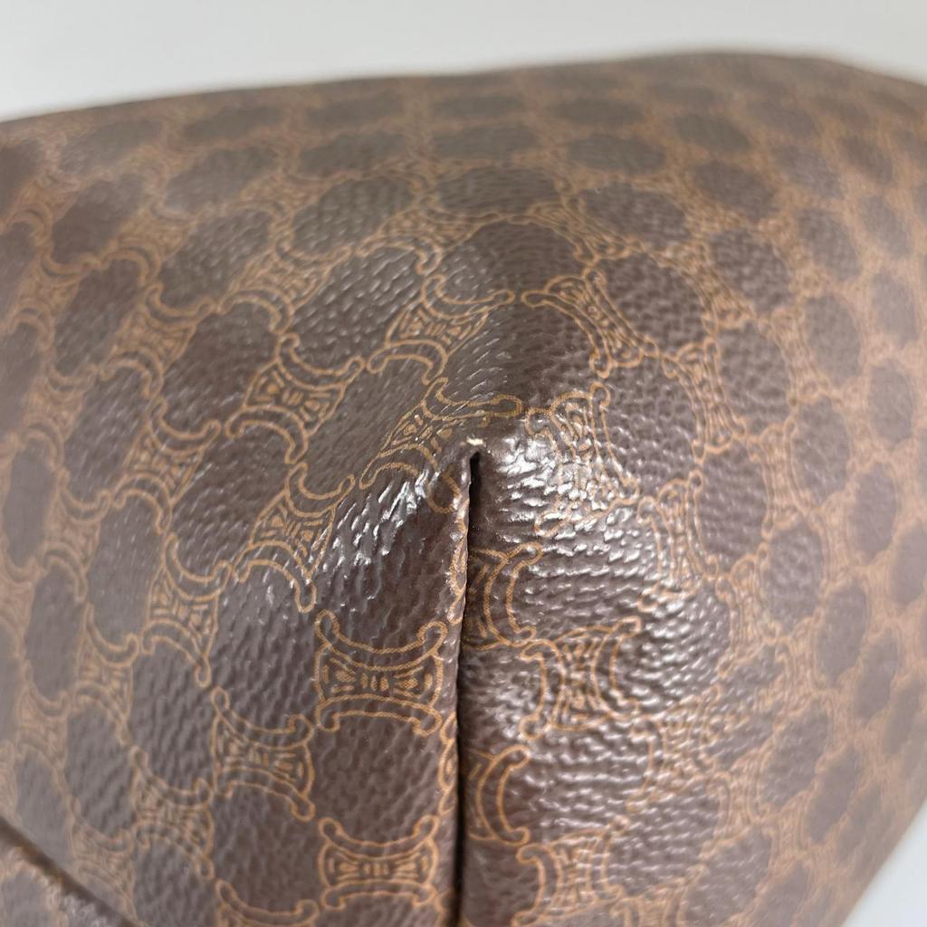 CELINE Macadam Handbag Brown Women used
