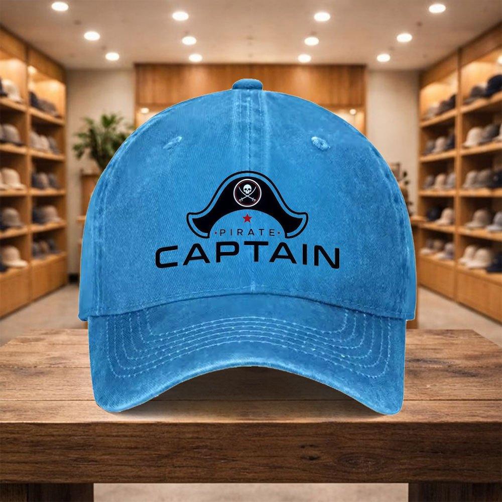 pc Pirate Captain Baseball Cap Adjustable Snapback Hat with Pirate Ship Wheel Lightweight Unisex Cap Suitable for Themed Parti