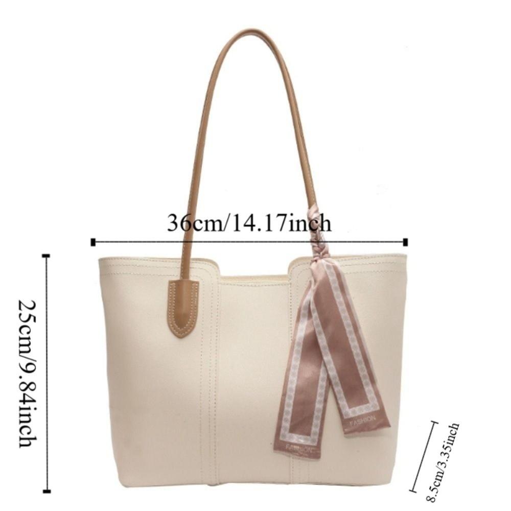Silk Scarf One Shoulder Bag Korean Style Women Handbag Underarm Bag Tote Bag Shopping