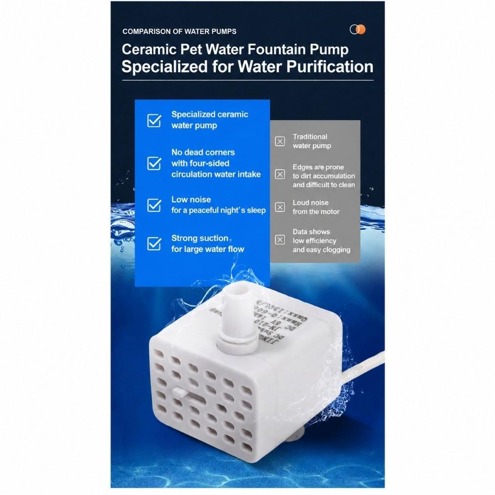 Silent Operation Pet Water Dispenser Pump USB Pet Water Dispenser Aquarium Water Pump Pet Feeding