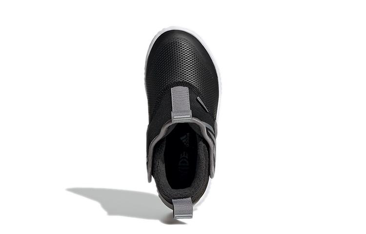 Adidas Rapidazen C Rapidazen Mid C Fabric Comfortable Abrasion Resistant Mid top Kids' Running Shoes Black FZ5043