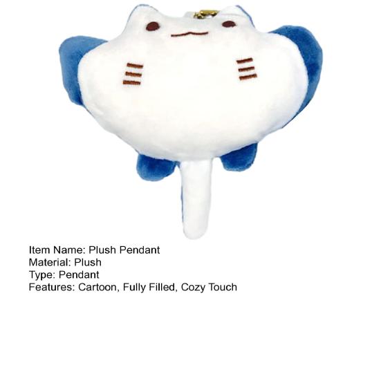 Lovely Devil Marine Animal Fish Plush Pendant Cartoon Rays Doll Plushies Ornament Soft Stuffed Animal Purse Charms