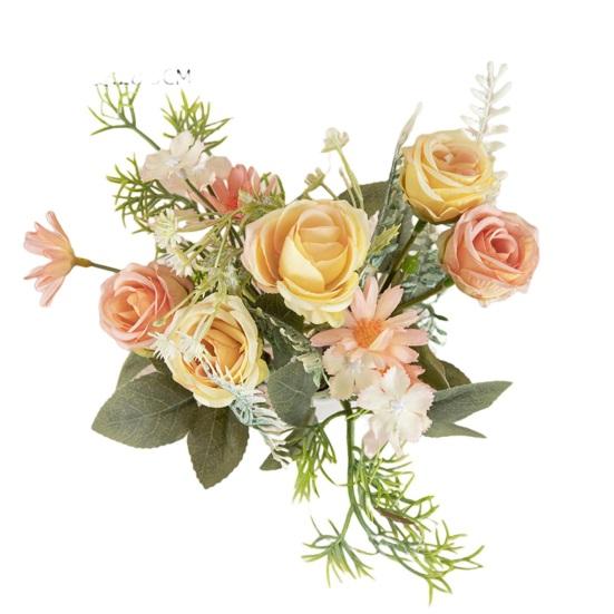 Красивый Искусственный Букет Многослойными Лепестками Красочные Декоративные