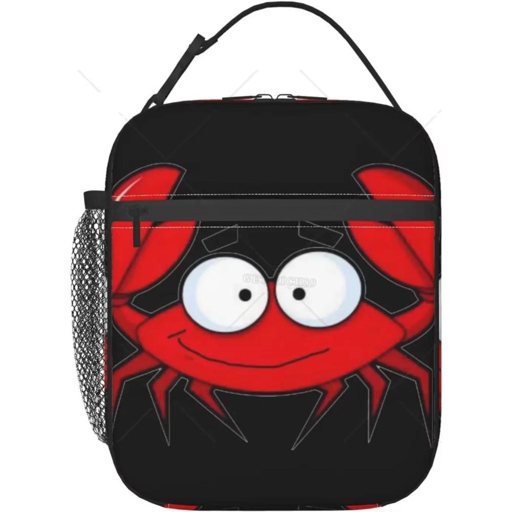 Ланч-бокс с рисунком краба и морских животных для женщин, мужчин, мальчиков, девочек, переносная изолированная сумка для обеда, многоразовая замораживаемая сумка-органайзер