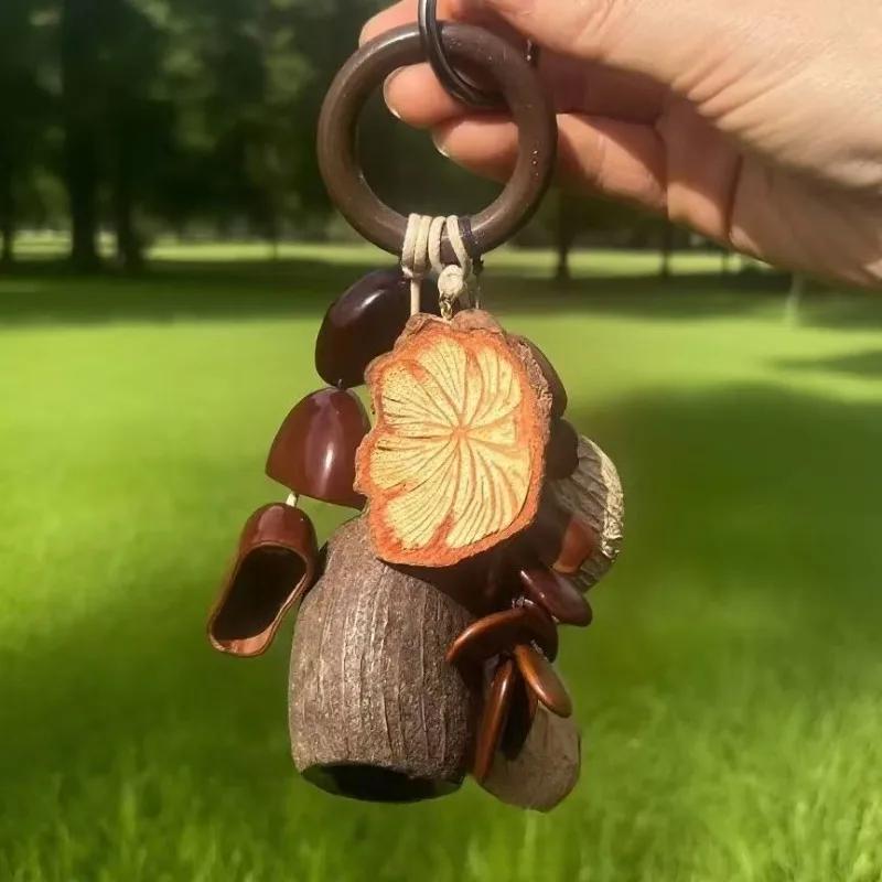 Креативные декорации из фруктовых скорлупок DIY Древний стиль Растения Детские поделки Красивая ручная работа Игрушка Приятный подвесной элемент для ветряного колокольчика