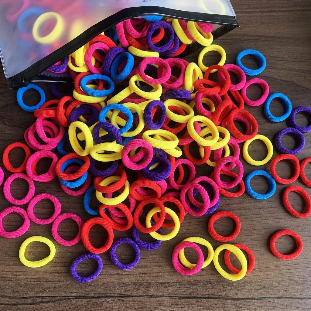 YANRONG 50PCS/Pack Girl Colorful Scrunchie Hair Accessoires Elastic Hair Ties Ponytail Holder Hair Band Headbands Fashion Headwear