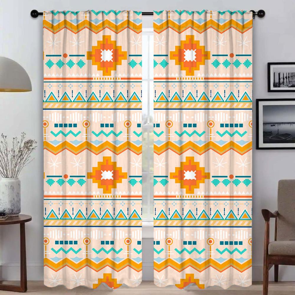 Шторы в стиле бохо для гостиной Шторы для комнаты 2-панельные Шторы для домашнего интерьера Украшения на Хэллоуин Жалюзи Разделительные шторы
