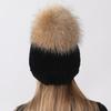 Зимняя теплая меховая шапка с помпоном, шариковая шапка из натурального меха кролика рекс, лисы, пушистая женская шапка