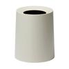 TUBELOR HOMME Sand White Round Trash Can, 11.4L, 26cm Diameter X 31.5cm Height
