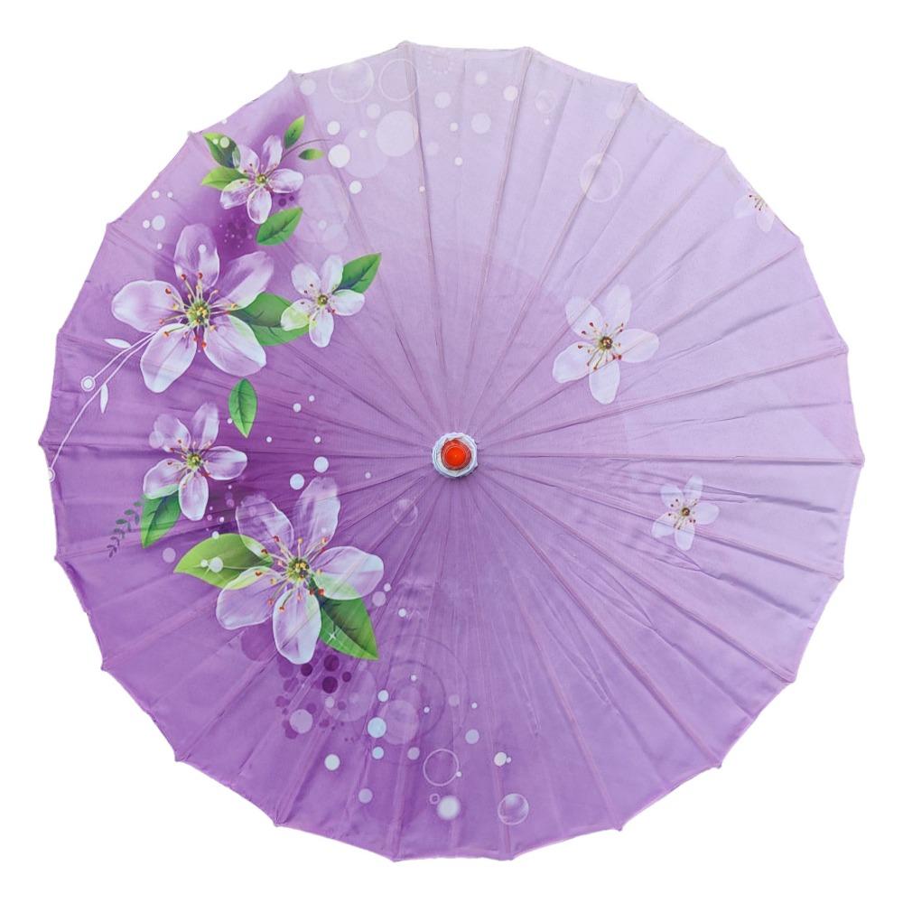 Vintage 70 cm Silk Cloth Women Umbrella Handheld Folding Classical Oil Paper Umbrella Rainproof Decorative Costume Parasol Party