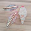 Korean Soft Girl Acetate Hair Clips – Ice Cream Design for Bangs & Side, Versatile Cute Women's Hair Accessory