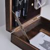 Portable Wooden Box Stationery Box Retro Artist Tool Bag Writers Messenger Wood Box  Painting