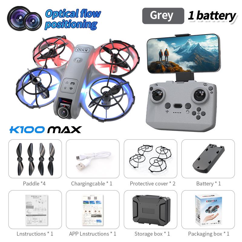 K100max GT3 Drone: Mini Dual-Camera Quadcopter with Optical Flow & Full Protection for Aerial Photography.