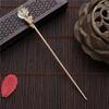 Chinese Style  Vintage Hair Chopsticks Hairpins Women Elegant Hair Stick Korean Metal Glaze  Woman Hair Clip Accessories Jewelry