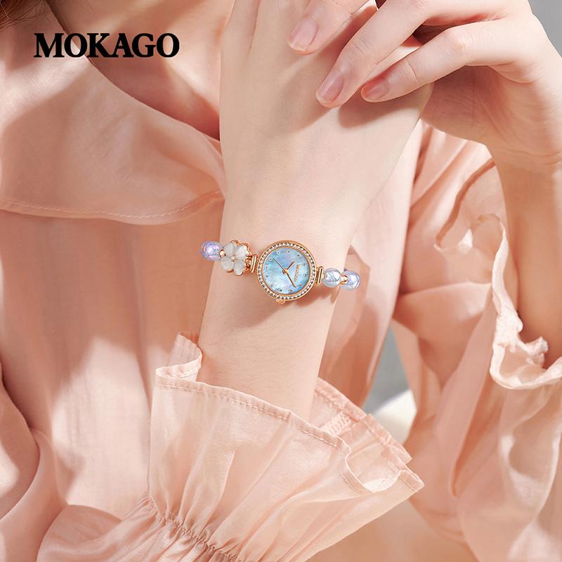 MOKAGO 8139 Элегантные женские кварцевые наручные часы Бренд Модные женские часы-браслет