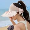 Женская шляпа-козырек от солнца летняя с широкими полями, кепка для рыбалки с бантом, защита от УФ-лучей, полуоткрытый верх, пляжная шляпа для походов, путешествий