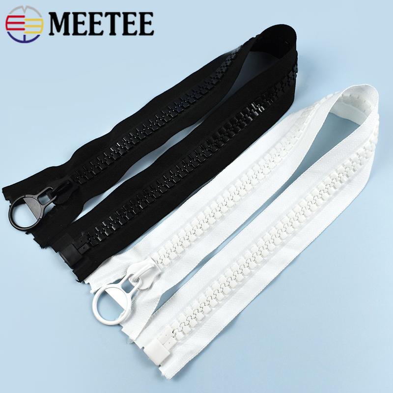 20# Meetee 60/75/80/100/150/200 см Экстра Большие Пластиковые Молнии для Пуховиков Курток Разоъемные Молнии Запасные Аксессуары для Ремонта Молний
