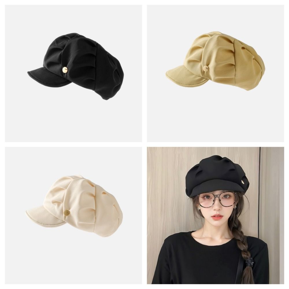 Кепка газетчика Облачный берет Британский стиль Шляпа художника Ретро Восьмиугольная шляпа Путешествие