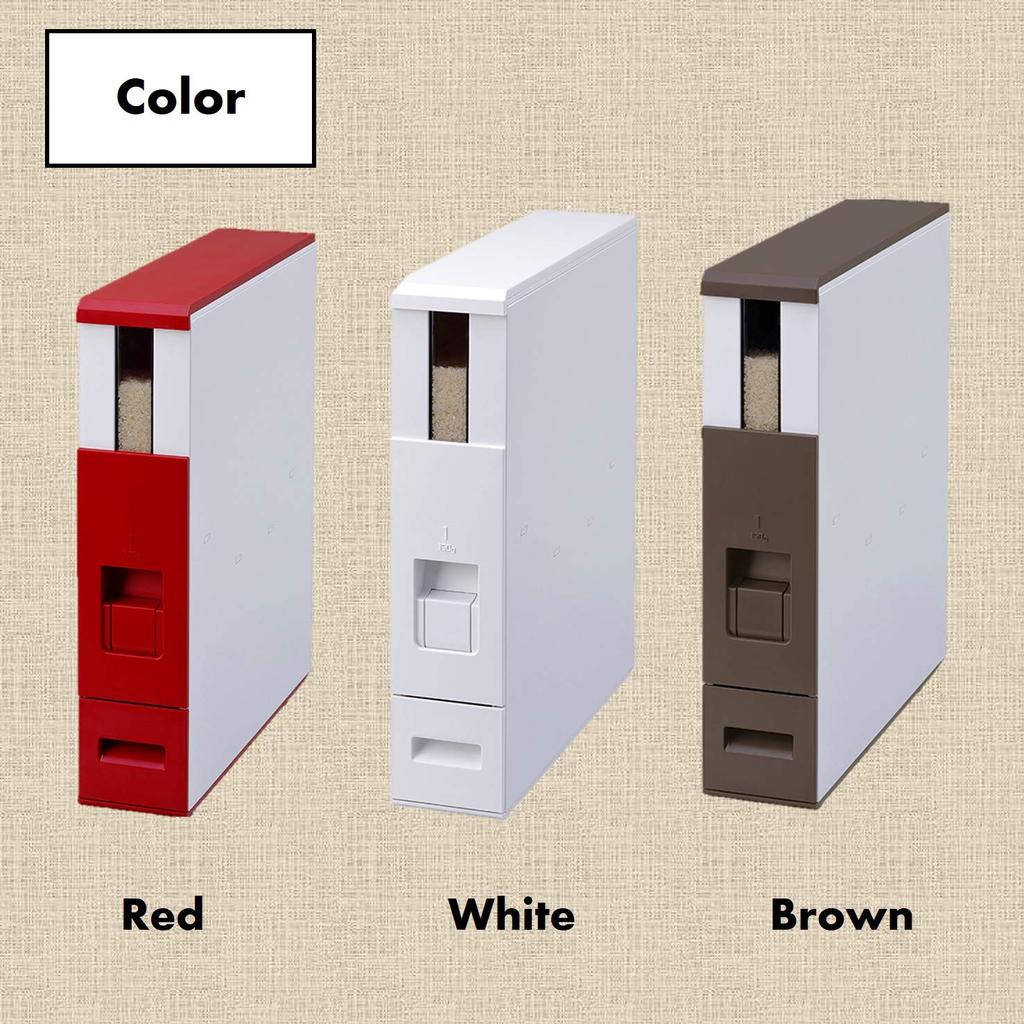 MK Seiko Бутыль для риса 6 кг Узкая ширина 10 см Из стального листа Хранилище для риса Рычажный метод Rice Ace Белый с колесиками (Прочный/Устойчивый к ржавчине) RCB-06SW