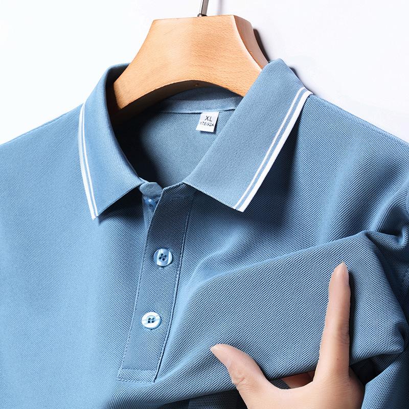 Мужская рубашка в стиле business casual с коротким рукавом, однотонная, поло, модная, дышащая, удобная, универсальная