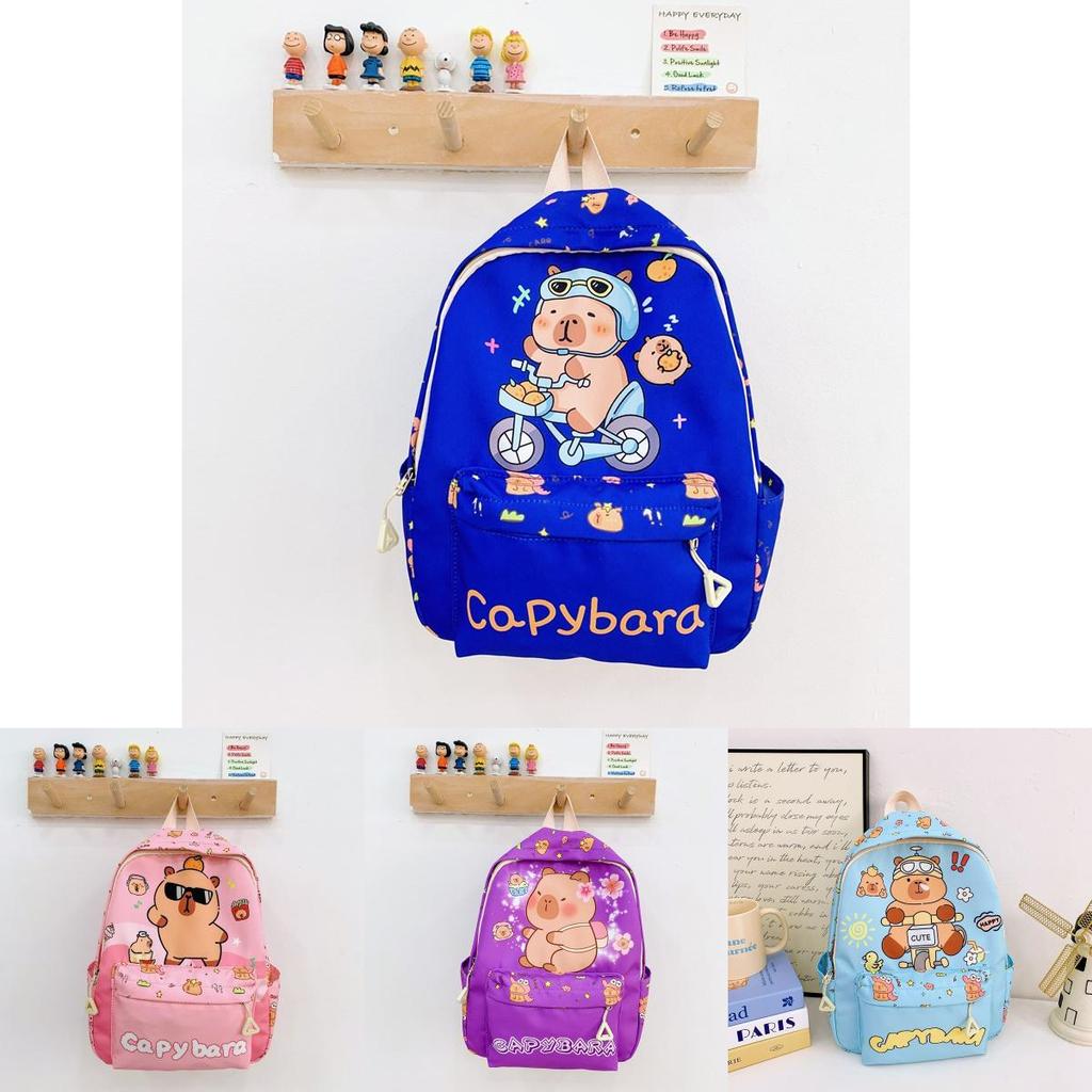 Capybara Kindergarten Kids Backpack Large Capacity Unisex Boys Girls School Bag