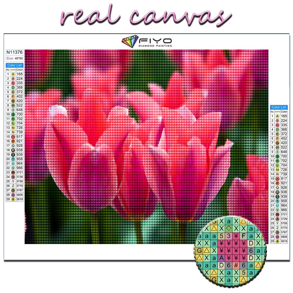 5D DIY Алмазная вышивка Цветы Тюльпаны Алмазная картина Мозаика Украшение дома