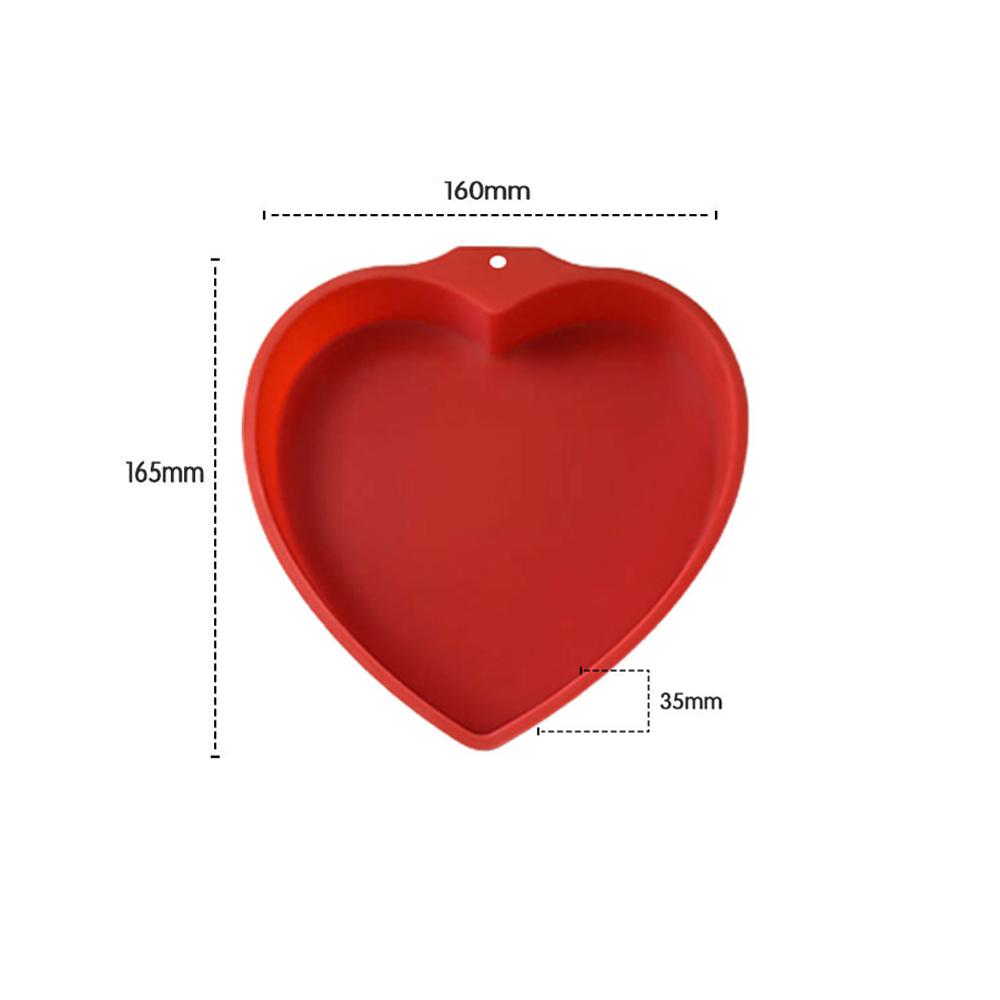 Новые 3 шт. Различных размеров Красные формы для торта в форме сердца Многоразовые силиконовые формы с антипригарным покрытием
