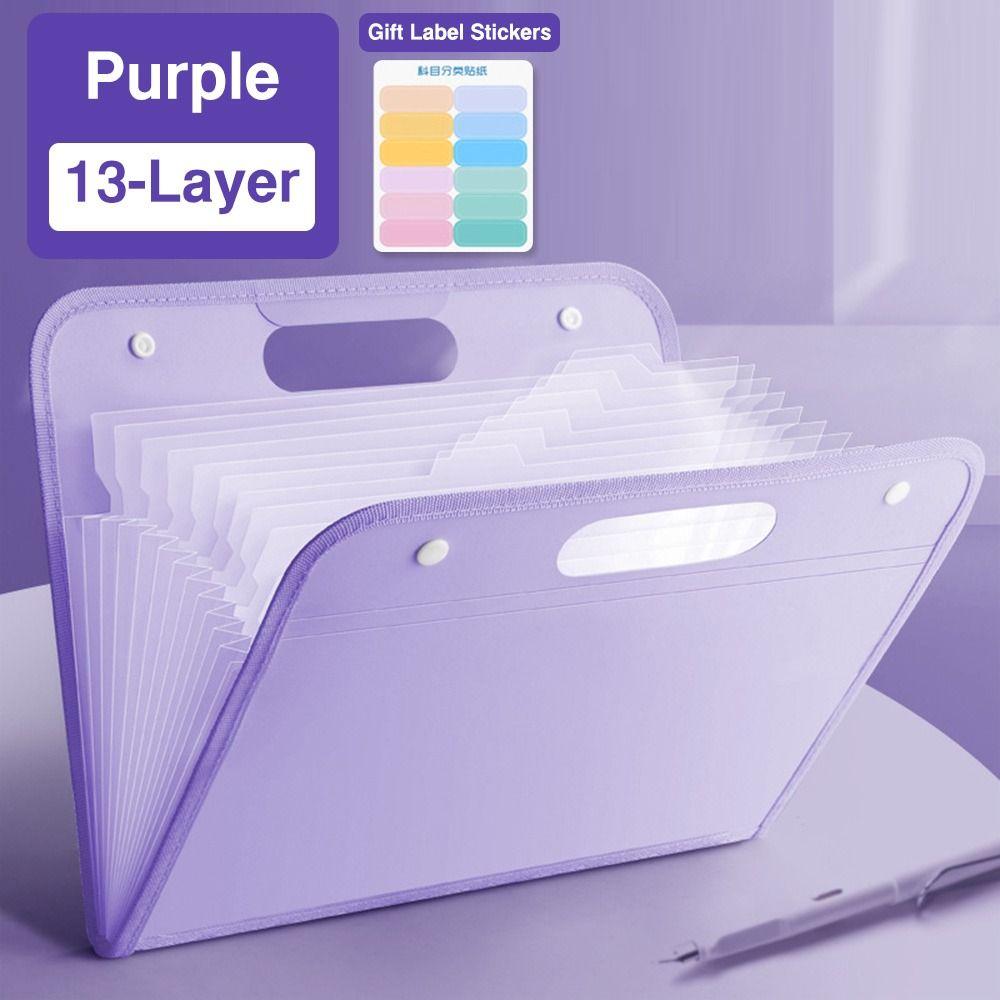 13 Pockets Organ Bag Waterproof Document Bag Creative Envelope Folder  School Office