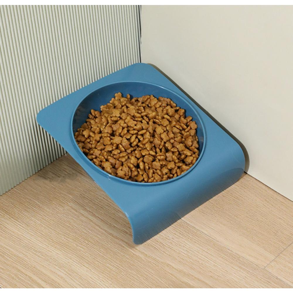 Pipitao's Original Tilted Pet Bowl Against the Wall, Creative Neck Protection Dog Basin, Anti-knock Fixed On the Skirting Line Cat Bowl