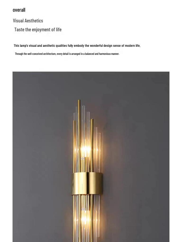 Nordic Luxury Crystal Wall Lamp for Living Room, Bedroom, Stairway, and Aisle Decor