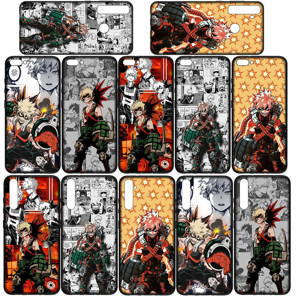 Чехол для iPhone 15 14 Xiaomi Redmi Note 13 12 11 Pro Max X 8 7 9 XR Samsung Galaxy S24 S23 OPPO A15 Huawei Bakugou Katsuki My Hero Academia BNHA Case