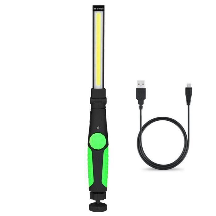 Lampe de travail - Rechargeable - Vert - USB - Intérieur