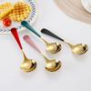Stainless Steel Round Head Spoon For Household Kitchen Use Round Spoon Dessert Spoon