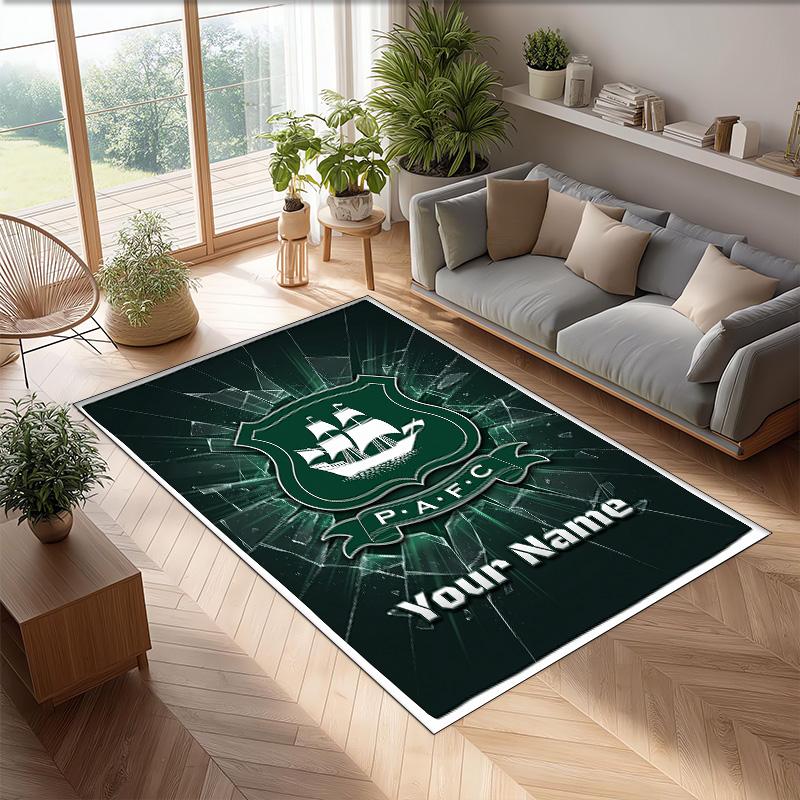 Plymouth Argyle FC Printed Crystal Velvet Rug Non‑Slip Crystal Velvet Carpet For Sofa Bedroom Indoor Home Decoration