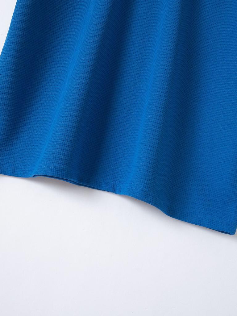 Waffle Color Blocked Pocket Short Sleeved Casual T-shirt Top