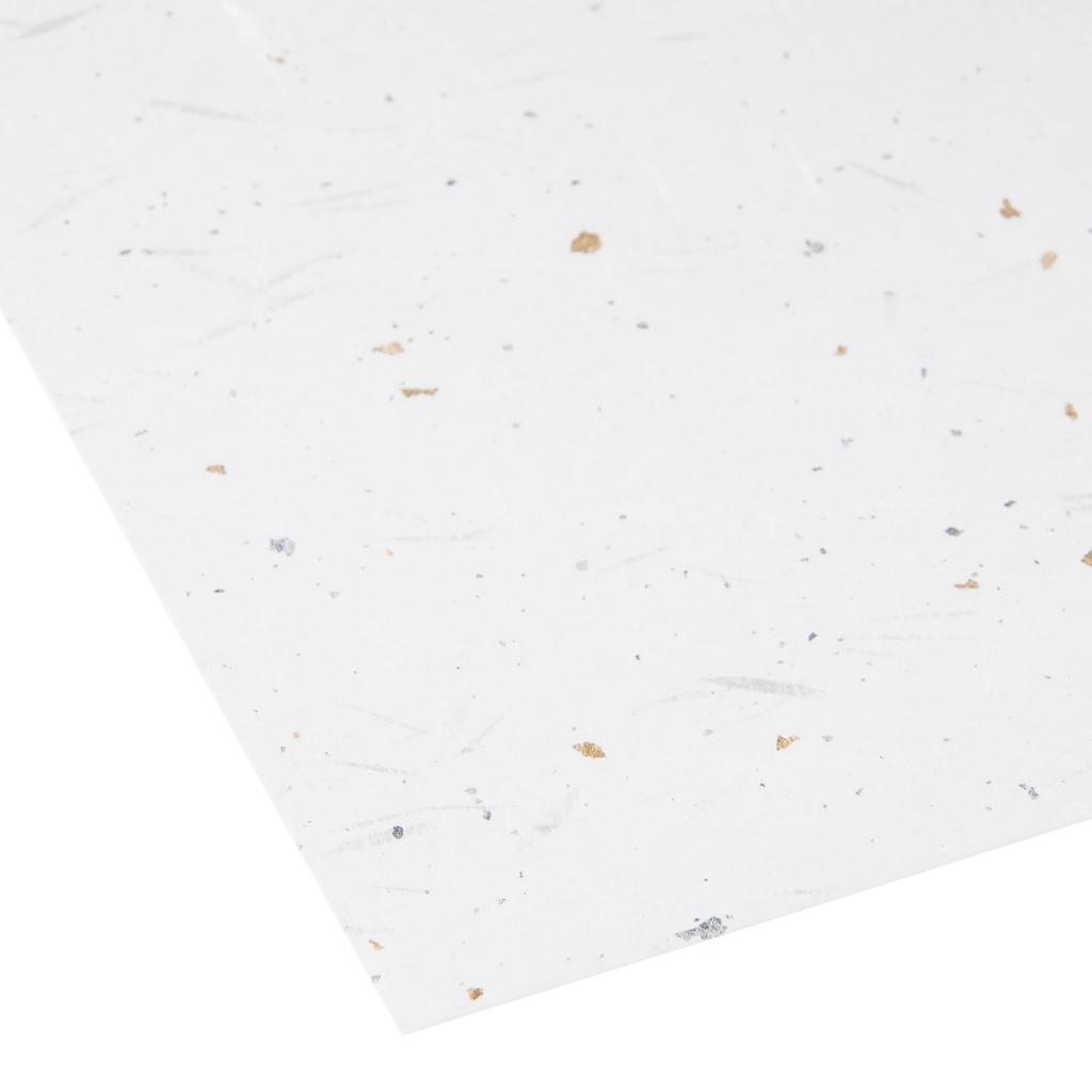 Kawasumi Washi A4 21 x Echizen Washi with Gold and Silver 100 Sheets Paper, Size, 29.7 cm, Sand, White, Printer-Compatible,