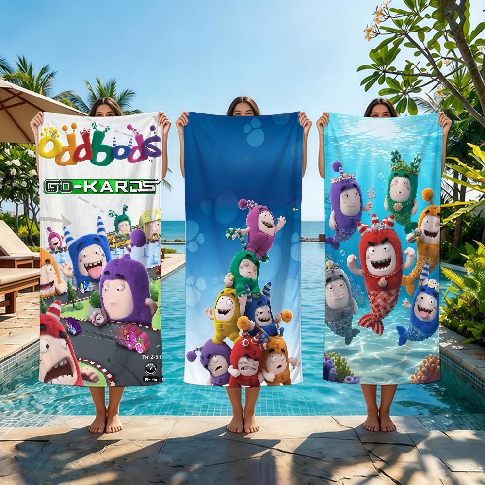 Милое Полотенце Пляжное Полотенце Большого Размера Быстросохнущее O-Oddbods-S Полотенце Мультяшное Забавное Впитывающее Мягкое Купание Пляжные Полотенца для Мужчин Женщин