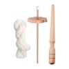 Flower Shape Drop Spindle Craft Tool Portable Sewing Projects with Winder Stick Yarn Spinner Wheel for Crochet Knitted Woven