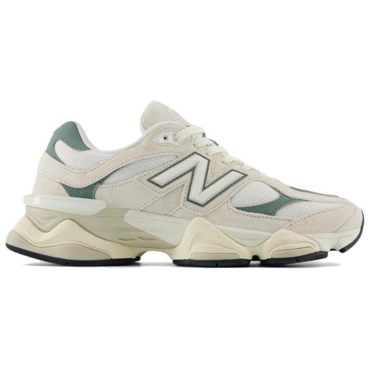 New Balance 9060 Льняные кроссовки унисекс цвета темного можжевельника кремовые U9060EEI