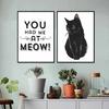 Modular Prints Nordic Style Black Pet Cat Letter Pictures Home Decor Paintings Living Room Simple Style Canvas Poster Wall Art