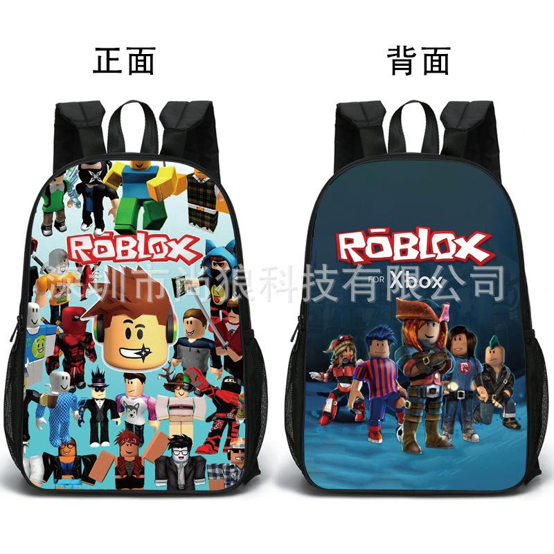 Straight Hair Roblox Double-Sided Schoolbag Roblox Game Merchandise Double-Sided Backpack For Primary And Secondary School Students