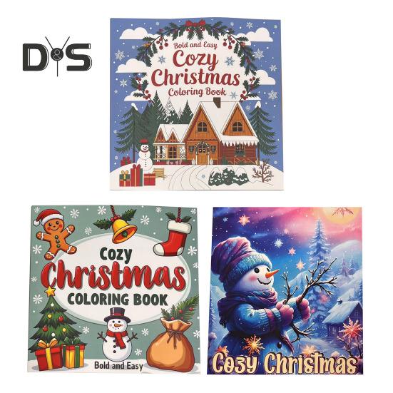 Рождественская раскраска для детей, праздничные мероприятия, подарки на рождественскую вечеринку, раскраска для мальчиков и девочек, идеальный рождественский подарок, сумка-чулок