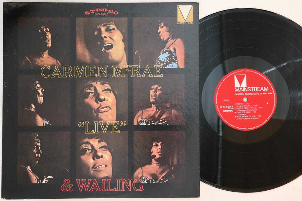LP Record CARMEN MCRAE - "live" & Wailing UPS599A MAINSTREAM Japan Jazz Used