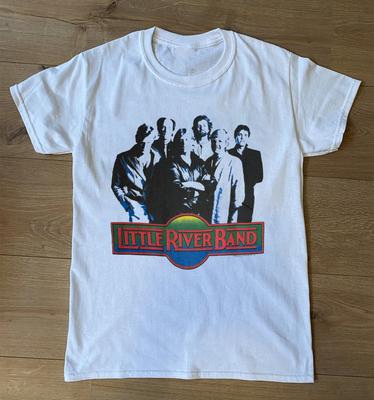 Винтажная РЕДКАЯ футболка 1984 года Little River Band с коротким рукавом Белая Размер S-5XL AR1253 Унисекс Футболка
